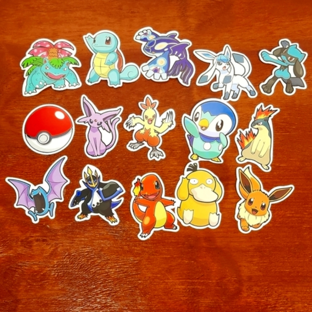 Pokémon Characters Large Stickers 15 Decals